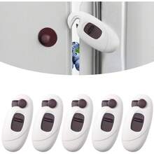 Candado para Refrigerador, 5 Piezas de Seguros para Puertas y Cajones Niños, Cerradura de  con Adhesivo, Cierres de  para Refrigerador para Gabinetes, Refrigeradores, Hornos - 1 - Ver 8