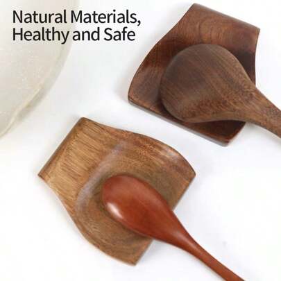Sandalwood Kitchen Utensil Holder, Spoon Rack, Spatula Tray, Wooden Spoon Holder For Countertop