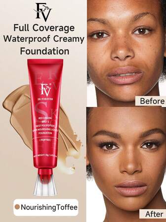 Red Ginseng Bird's Nest Peptide Essence All-In-One Concealing Foundation - Classic Ivory Long-Lasting Flawless Moisturizing Foundation Oil-Control Color-Correcting Concealer Zero-Pore Coverage Flawless Finish Fresh & Non-Greasy Non-Caking Silky Texture Creamy Foundation Graduation Day Holiday Summer & Fall Seasons Millennial Style