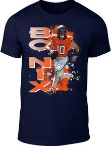 DTGVirgil Denver Bo Nix Spray Paint Style Throwback Style T-Shirt Mens Adult - màu đen - Xem 1
