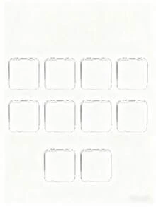 10个装透明空美甲片包装盒，批发便携式75x75mm亚克力美甲片收纳展示盒，美甲用品（仅含盒子，不含美甲片）