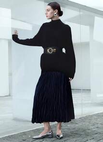 Clariva 1件女士纯色复古休闲PU皮腰带，百搭时尚配饰，适合夏季连衣裙、外套、学校万圣节服装 - 彩色 - 查看 2