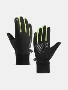 1双儿童冬季手套，防水背面，触屏保暖，抓绒防滑，适合5-14岁男孩女孩 - 1Pair - 查看 5