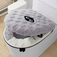 2pcs/Set Warm Toilet Seat Cover, Including Toilet Seat Ring And Toilet Seat Cover, Warm Soft Washable Fitted Cushion, Toilet Seat Cover, Household Essential, Winter - Multicolor - View 8