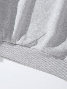 Plus Size Men's New Hoodie Sweatshirt, Street Fashion Pattern Band Hoodies - Grey - View 4