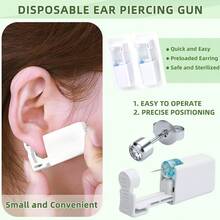 5pcs Ear Piercing Kit With Plastic Earrings For Ear Infection,Disposable Ear Piercing Gun Built-In Earrings Stud