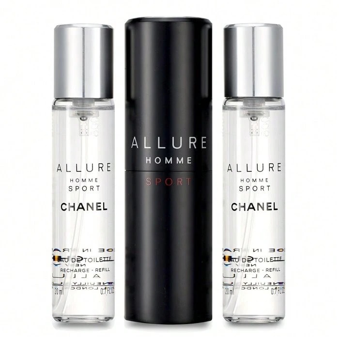 CHANEL Allure Homme Sport Eau De Toilette Travel Spray (With Two Refills) 3x20ml/0.7oz - 清新香調 - 查看 1