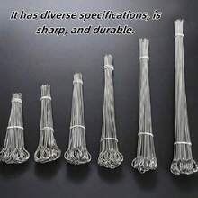 50支不锈钢烤串签，适用于烧烤、鸡尾酒搅拌，可重复使用马提尼酒搅拌棒