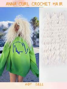 Heat-Resistant 24 Inch Synthetic Braiding Hair Extensions Loose Deep Wavy Braid Hair Water Wave Ombre Brown Twist Crochet Curly Anna Hair For Christmas New Year - Multicolor - View 10