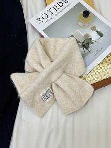 1 件儿童柔软保暖针织围巾，百搭厚款交叉围脖，适合男孩和女孩，秋冬 - 1pc - 查看 8