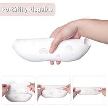 Termichy Baberos de Silicona para Bebe, 2 Piezas Baberos Impermeables para Niño y Niña, Fácil Limpieza, Baberos Ajustables con Bolsillo para ecolectar Comida - Blanco - Ver 12
