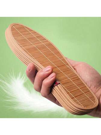 Sommarens kylande matta inläggssulor, svettabsorberande och luktfria, tunn bambufiber, andningsbar och lätt, svala och bekväma sportinlägg, bambufiber hälsoinlägg, hälsoskor