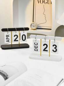Nordic Minimalist And Creative Page Turning Calendar, Desk Calendar Decoration, Home Living Room Dining Table, Coffee Table, Office Desk Decoration Best Gifts Birthday Graduation - Multicolor - View 3