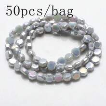 Gói 50 hạt bát giác dẹt 8mm, phụ kiện làm đồ trang sức tự làm cho vòng cổ, vòng tay, hoa tai, móc khóa điện thoại và quà tặng - Bát giác phẳng 8mm - Xem 20