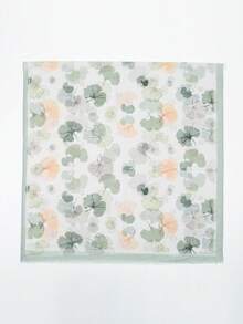 1 pieza Elegante bufanda casual ligera con estampado de hojas para mujeres - Multicolor - Ver 9