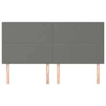 vidaXL Kopfteil Dunkelgrau 160 X 5 X 118/128 Cm Stoff - Grey - View 3