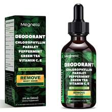 MEGNETA Chlorophyll Liquid Drops - Internal Deodorizer, Odor Remover | For Gut Health, Detox, Digestion & Immune Support, Natural Mint Flavor- 2 Fl Oz, Free Shipping, For Men And Women - 2 液體盎司(1 瓶裝) - 查看 9