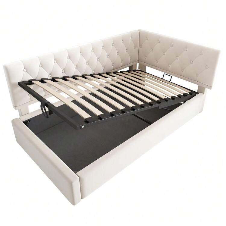 Futons - Beige + Terciopelo + 90cm*200cm - Añade 11