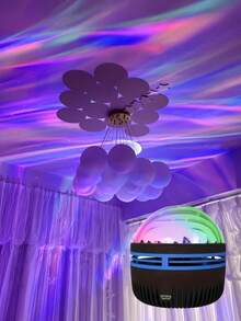 [Aurora LED Projector] USB Data Cable Aurora LED Projector Light Multi-Color Light Show, Galaxy And Nebula Effects, Suitable For Bedrooms, Ceilings, Camping, Weddings, Parties And Christmas Gifts - Multicolor - View 1