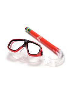 成人浮潜装备，专业防雾潜水面罩，防漏泳镜和干式呼吸管，适用于潜水、浮潜、游泳、海滩必备品、海滩配件、泳池漂浮物