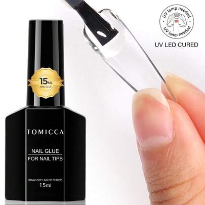  Esmalte de uñas en gel TOMICCA, 15ml/1 pieza, removible, apto para lámpara LED/UV, esmalte de uñas en gel de larga duración y secado rápido, apto para manicura, salón de uñas en casa DIY