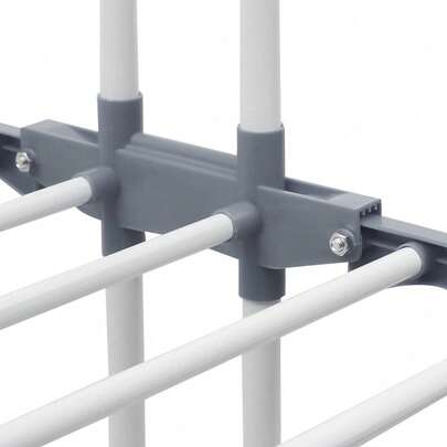 4-Tier Foldable Clothes Drying Rack With Retractable Trays And Side Wings For Efficient Laundry Organization