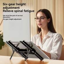 Suporte de Laptop Dobrável de Metal Mini Ajustável em Ângulo, Portátil, Suporte de Notebook para Laptops de 10 a 17 Polegadas, Ideal para Casa, Escritório e Viagens - Multicolorido - Visão 3