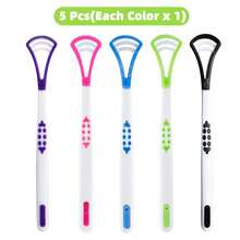 Tongue Scraper Cleaners Oral Health Cleaning Brush Mouth Fresh Breath Scraping Solve The Problem Of White Tongue, Clean Food Debris, Curved Design, Enjoy Fresh Breath, Suitable For Both Men And Women - White - View 13