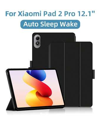 Funda para Xiami Redmi Pad 2 Pro de 12.1 pulgadas 2025 Tablet, Cubierta Inteligente de PU con Función de Suspensión/Activación Automática