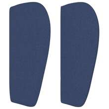 vidaXL Kopfteil Mit Ohren, Blau, 147x23x78/88 Cm, Stoff - Blu - Visualizzare 4