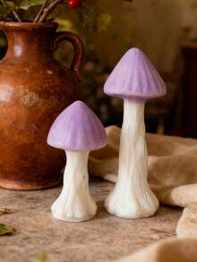 Artistic Mushroom Silicone Mold - 3D Stereo Texture, Autumn Forest Theme | Reusable | For DIY Candles, Resin Ornaments, Gypsum Decor & Desktop Displays | Perfect For Home Ambiance, Holiday Decor & Handmade Gifts