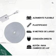 MOREBEAUTY Tira de Luces LED de 2 a 20 Metros, 5V USB, SMD3535 con Cambio de Colores RGB, Control Botones, Ideal para Luz Trasera TV, Decoración de Dormitorio, Sala, Cocina, Fiestas y Cumpleaños. Tira de LED de una pieza de 1 a 30 metros ABS, con luz de cambio de color para decoración de habitaciones y hogar. - Multicolor - Ver 9