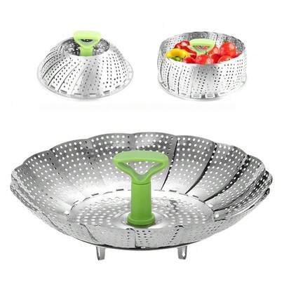 Vaporera Cesta Plegable Verduras Al Vapor Acero Inoxidable