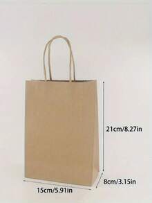 20个带手柄的棕色牛皮纸袋 - 100% 外卖袋，适用于企业、零售、杂货、精品用品、包裹、包装和家庭厨房用品 - 圣诞节情人节