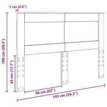vidaXL Kopfteil Aus Altholz, 140 Cm, Holzwerkstoff - Castano - Visualizzare 10