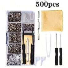 Upgraded Eyeglasses Repair Kit, Includes Screws, Eyeglass Screwdriver, Nose Pads, Earpieces, Sunglasses Tweezers, Eyeglasses & Watch Repair Tools - Multicolor - View 13