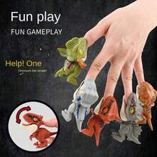 3+ Kids Cute Finger Dinosaur Set(5Pcs/10Pcs) - Movable Mouth Dinosaur Action Figures, Perfect Halloween/Easter/Christmas/Birthday/Thanksgiving Gift - Multicolor - View 7