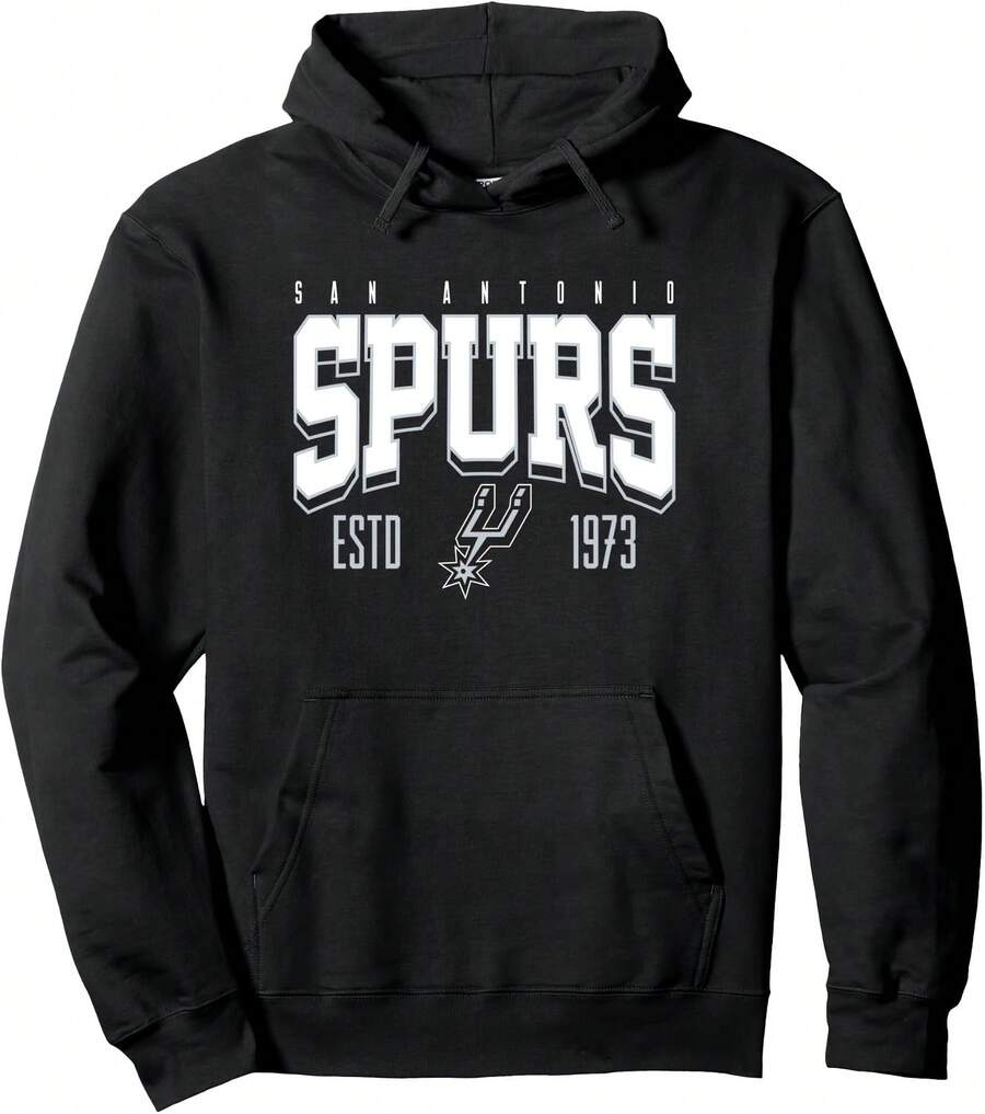NBA Official San Antonio Spurs Hot Plate Pullover Hoodie1pc All-Season 300g Pure Cotton Single-Sided Printed Sports Sweatshirt T-Shirt - Màu 6 - Xem 1