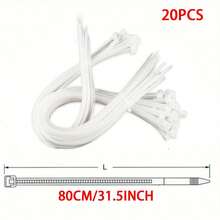 White Multi-Size Extra Long Cable Tie 500/600/700/800/900/1000mm, All-Purpose Nylon Zip Ties - White - View 7