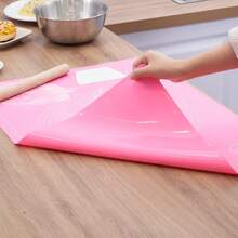 Estera de amasar de silicona, estera de masa gruesa antideslizante, herramienta de hornear, estera para amasar, tabla para pasteles para uso doméstico - Rosa Pálido - Ver 5