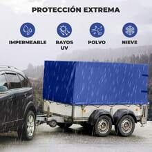 VINILMAX Lona Impermeable de 1.50x1m Uso Rudo con Protección UV para Exterior | Resistente a Polvo, Lluvia y Nieve | Ideal para Camiones, Obra y Construcción | Disponible en Varios Colores - Azul Rey - Ver 6