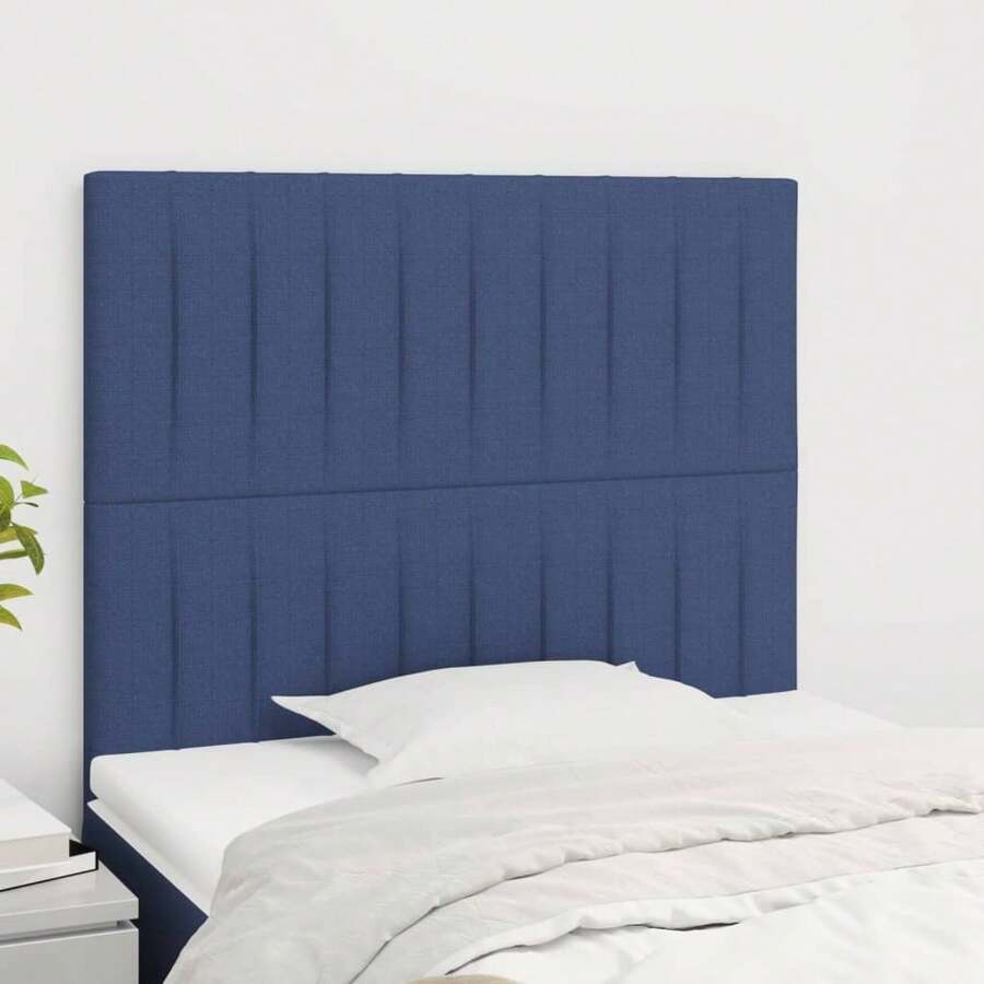 vidaXL Testiera blu 80x5x118/128 cm in tessuto - Blu - Visualizzare 1