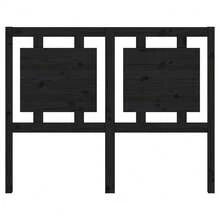 vidaXL Kopfteil Schwarz 125,5 x 4 x 100 cm Massivholz Kiefer