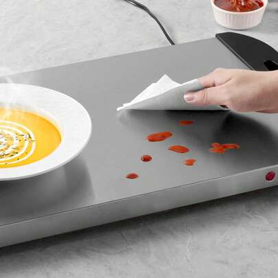 Electric Warming Tray, Food Warming Trays For Buffet, Warming Trays With Adjustable Temperature Control, Portable Stainless Steel Food Warmer, Hot Plate Perfect For Parties, Catering, Holidays