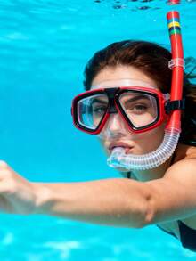 成人浮潜装备，专业防雾潜水面罩，防漏泳镜和干式呼吸管，适用于潜水、浮潜、游泳、海滩必备品、海滩配件、泳池漂浮物