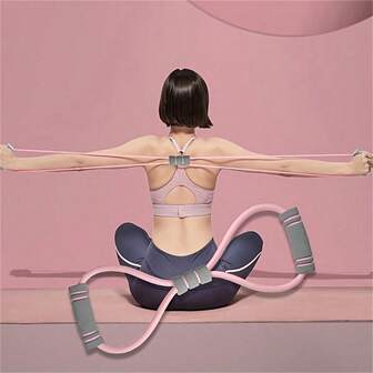 1pc 8-Shaped Yoga Resistance Band, Arm Puller Exerciser, Fitness Training Equipment Suitable For Full Body Workout And Shaping At Home