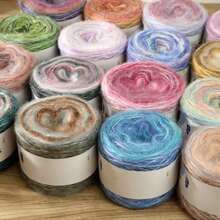 4 Pieces Of Milk Cotton Color Gradient Dyed Silk, Woolen Scarf Handmade Woven Yarn DIY Wool 4-Strand Milk Cotton, Various Beginner Crochet Kit Wool Wholesale, Knitted Hat Bag Gloves Doll Meal Mat Coaster - 綠色 - 查看 5