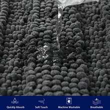 subrtex Alfombra de Baño Suave y Absorbente Alfombra de Ducha Microfibra Lavable Tapete (, 60*150cm)(3'11" x 1'5" (Rectangular) Gris) - Multicolor - Ver 6