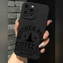 2026 nueva funda mate para teléfono, funda para teléfono con diseño de brujería, café, parada para un hechizo desde 1962, para modelos de  y , protector de teléfono, funda de pareja, regalo para novio y novia, regalo de vacaciones, adecuada para  11 a 17, serie - Negro - Ver 1