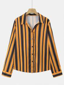 New Fashionable Striped Women's Blouse For Commuting Vacation - Multicolor - View 2